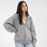 Carlena | Luźna Bluza z Kapturem i Zamkiem