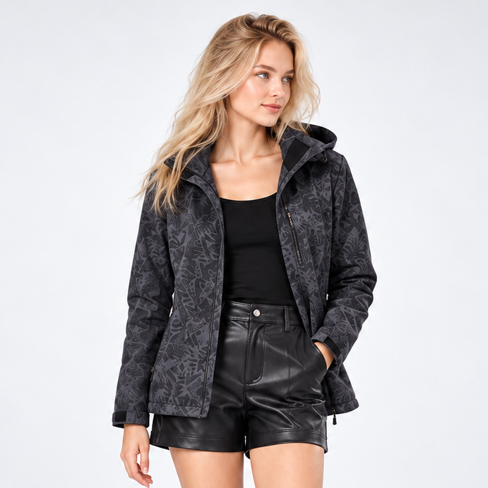 Carlena | Kurtka Outdoor z Kapturem i Ochroną przed Wiatrem