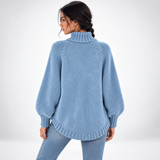 Carlena | Gruby Sweter Oversize z Warkoczowym Splotem