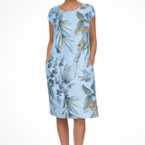 Carlena | Letnia Sukienka Casual z Botanicznym Printem