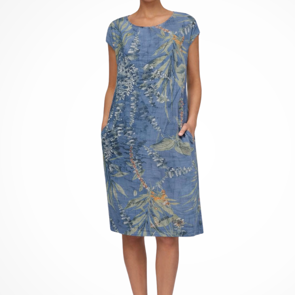 Carlena | Letnia Sukienka Casual z Botanicznym Printem