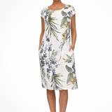 Carlena | Letnia Sukienka Casual z Botanicznym Printem