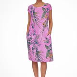 Carlena | Letnia Sukienka Casual z Botanicznym Printem