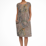 Carlena | Letnia Sukienka Casual z Botanicznym Printem