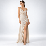 Carlena | Elegancka sukienka z dekoltem w serek o klasycznym kroju | Izabela