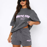 Carlena | Dwuczęściowy sportowy komplet T-shirt i szorty | Nadia