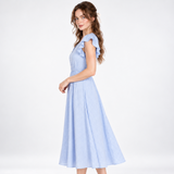 Carlena | Elegancka sukienka damska midi na lato lekka i stylowa