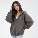 Carlena | Luźna Bluza z Kapturem i Zamkiem