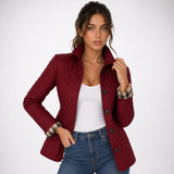 Carlena | Elegancka Pikowana Kurtka o Taliowanym Kroju