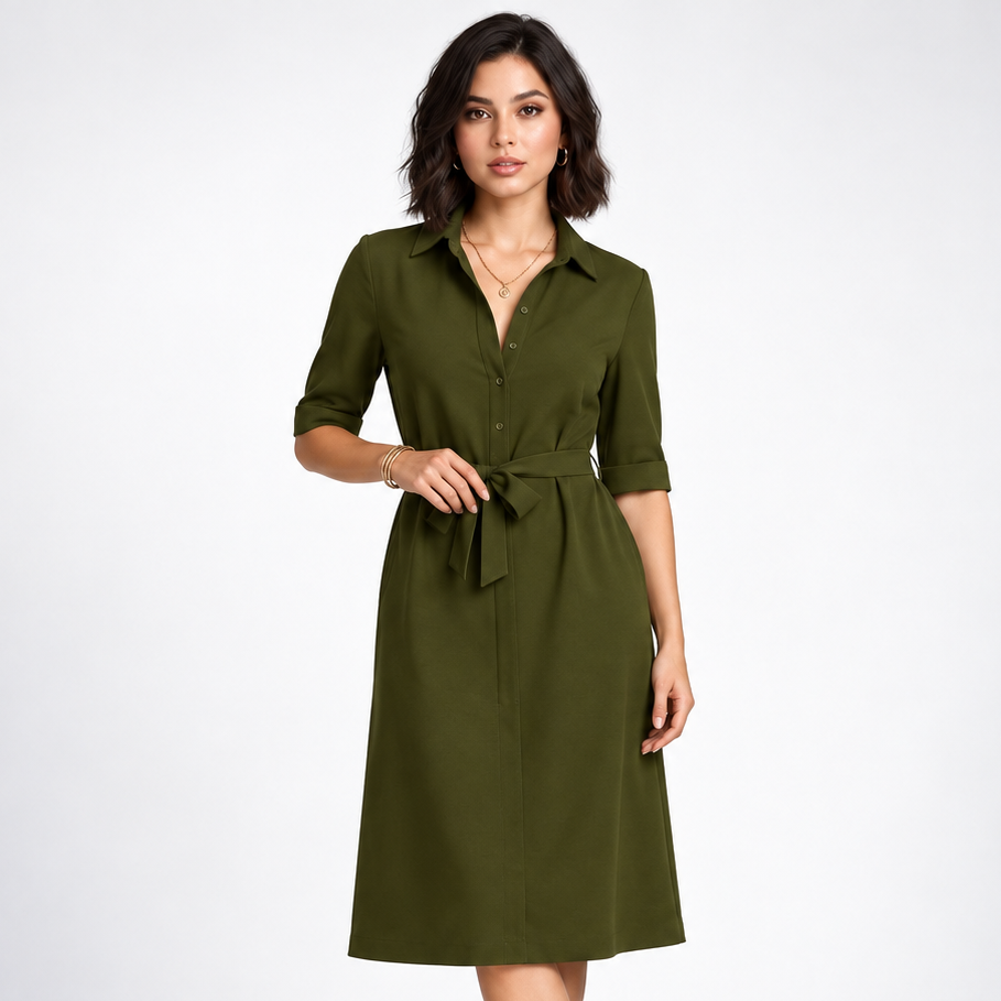 Carlena | Elegancka casualowa sukienka damska o podkreślonym kroju | Julia