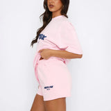 Carlena | Dwuczęściowy sportowy komplet T-shirt i szorty | Nadia