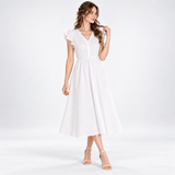 Carlena | Elegancka sukienka damska midi na lato lekka i stylowa