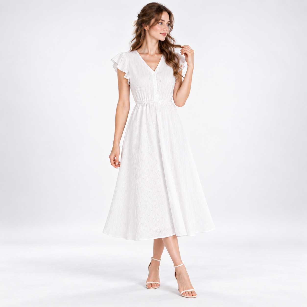 Carlena | Elegancka sukienka damska midi na lato lekka i stylowa
