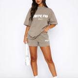 Carlena | Dwuczęściowy sportowy komplet T-shirt i szorty | Nadia