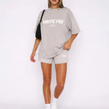 Carlena | Dwuczęściowy sportowy komplet T-shirt i szorty | Nadia