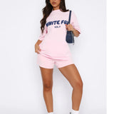 Carlena | Dwuczęściowy sportowy komplet T-shirt i szorty | Nadia