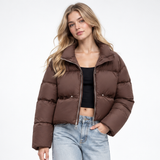 Carlena | Krótka Kurtka Puffer o Minimalistycznym Kroju