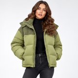 Carlena | Ocieplana Kurtka Puffer z Regulowanym Kapturem