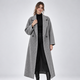 Carlena | Elegancki Płaszcz Oversize z Wełnianym Efektem