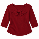 Carlena | Elegancki Sweter z Ozdobną Kokardą