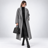 Carlena | Elegancki Płaszcz Oversize z Wełnianym Efektem