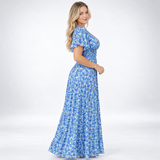 Carlena | Elegancka sukienka maxi z dekoltem w serek | Sabina