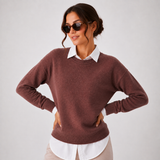 Carlena | Damski sweter wełniany o eleganckim kroju i minimalistycznym wykończeniu | Jolanta