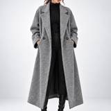 Carlena | Elegancki Płaszcz Oversize z Wełnianym Efektem