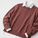Carlena | Damski sweter wełniany o eleganckim kroju i minimalistycznym wykończeniu | Jolanta