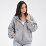 Carlena | Luźna Bluza z Kapturem i Zamkiem