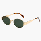 Carlena | Owalne okulary przeciwsłoneczne retro z metalową oprawką UV400