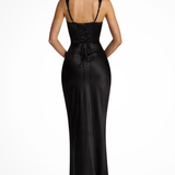 Carlena | Elegancka sukienka maxi z kwadratowym dekoltem