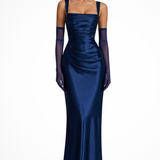 Carlena | Elegancka sukienka maxi z kwadratowym dekoltem