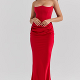 Carlena | Elegancka gorsetowa sukienka maxi bez ramiączek