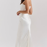 Carlena | Elegancka gorsetowa sukienka maxi bez ramiączek