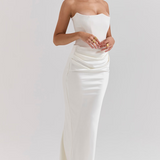 Carlena | Elegancka gorsetowa sukienka maxi bez ramiączek