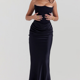 Carlena | Elegancka gorsetowa sukienka maxi bez ramiączek