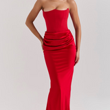 Carlena | Elegancka gorsetowa sukienka maxi bez ramiączek