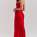 Carlena | Elegancka gorsetowa sukienka maxi bez ramiączek