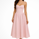 Carlena | Elegancka Sukienka Midi z Gorsetem