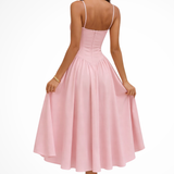 Carlena | Elegancka Sukienka Midi z Gorsetem