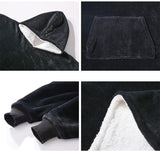 Carlena | Oversize bluza koc premium z kapturem i miękkim sherpa
