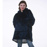 Carlena | Oversize bluza koc premium z kapturem i miękkim sherpa