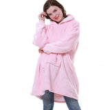 Carlena | Oversize bluza koc premium z kapturem i miękkim sherpa