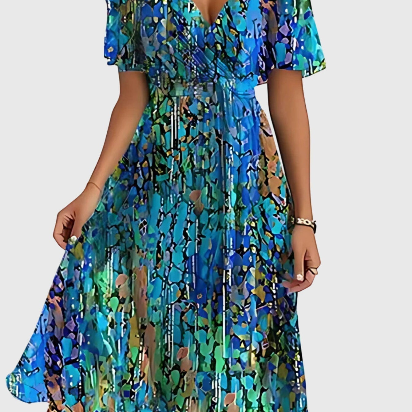 Carlena | Letnia Sukienka Boho-Chic z Kwiatowym Printem