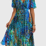 Carlena | Letnia Sukienka Boho-Chic z Kwiatowym Printem