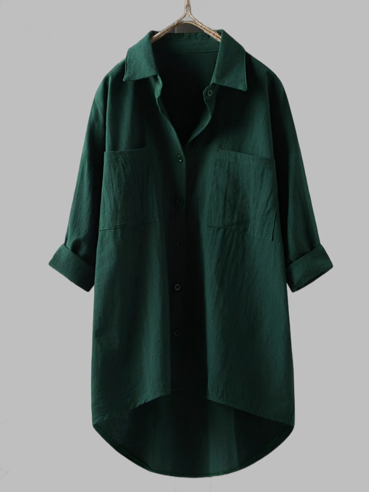 Carlena | Bawełniana koszula damska oversize o luźnym kroju