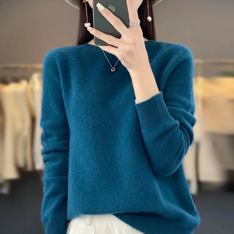 Carlena | Damski sweter premium o miękkim kaszmirowym wykończeniu