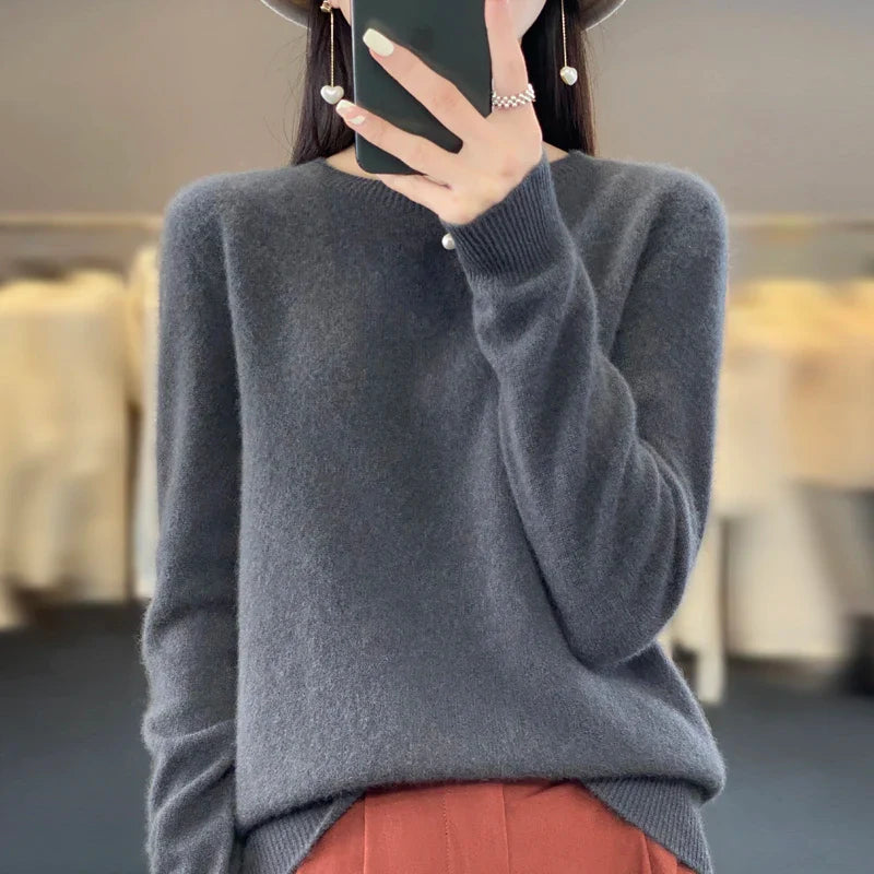 Carlena | Damski sweter premium o miękkim kaszmirowym wykończeniu