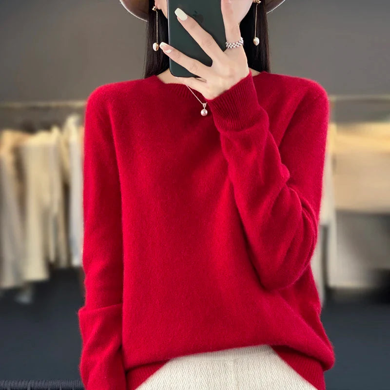Carlena | Damski sweter premium o miękkim kaszmirowym wykończeniu